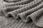 Preview: Betz Manta de Franela de cordón Bari XXL tamaño 150x200 cm colores gris pardo y gris claro