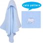 Preview: Babyset Betz API 3 pz. asciugamano con cappuccio 85x85 cm 100% cotone 1 asciugamano da bagno per bambini 1 bavaglino 1 guanto da bagno Baby