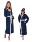 Preview: Betz bathrobe with hood LONDON 100% cotton for girls and boys twotone sizes 140-176