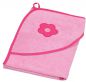 Preview: Betz Children Hooded Bath Towel Flower 100% Cotton Size: 80x80 cm Colour: Pink