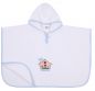 Preview: Betz Children Poncho Cottage 100% Cotton Colour: White and Light-blue Size: 68x54 cm