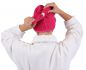 Preview: Betz 2er Set Turban Handtücher Haarturban Kopftuch 100% Baumwolle Frottier Farbe fuchsia