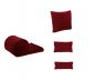 Preview: Betz 1 couverture polaire douce taille 140x190 cm ou 1 coussin rempli toucher peluche tailles d'env. 36x36 cm, 25x50 cm, 20x40 cm ROMANIA couleur rouge foncé