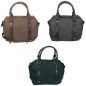Preview: Damen Handtasche MILANO 2 Henkeltasche Umhängetasche mit Reißverschluss, Schulterriemen und zwei Henkeln