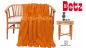 Preview: Betz Manta polar lujosa de tamaño 130x170 cm de color naranja