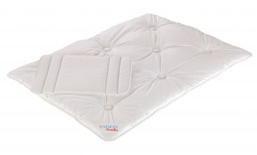 Betz Kinder-Schlummer-Set Bettdecke 100x135 cm Kissen 40x60cm 100% Polyester Farbe weiß