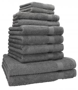 Betz lot de 10 serviettes set de 2 serviettes, draps de bain 4 serviettes de toilette 2 serviettes d'invité 2 lavettes 100% coton Classic