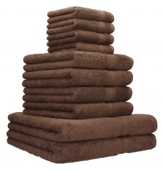 Betz Lot de 10 serviettes de luxe Gold qualité 600g/m² 100% coton 2 serviettes de bain 4 serviettes de toilette 4 serviettes débarbouillettes
