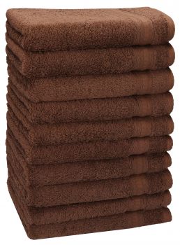 Betz Juego de 10 toallas de invitados GOLD 100% algodón de color nuez