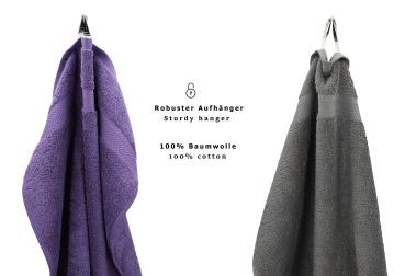 Betz Seiftücher Set – 10 Stück, 100% Baumwolle, 30x30 Cm, In Lila & Altrosa, Waschbar