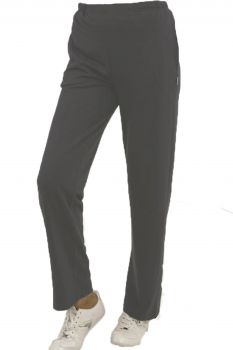 Pantaloni sportivi, pantaloni da jogging per donne in grigio melange di Hajo