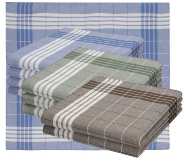 10 piezas pañuelos para hombres o el trabajo, de color verde, azul y marrón de cuadros, tamaño 40x40cm de 100% algodón