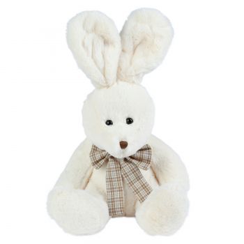 Betz Plush Toy BUNNY WITH SCARF Colour: cream Size: 37 cm