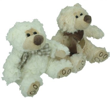 Betz Set di 2 animali di peluche animale di peluche giocattolo ORSI in crema e bianco