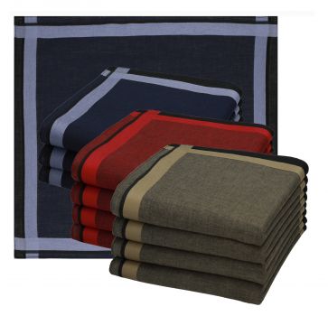 Betz 12 pañuelos para hombres LEO 3 tamaño 40x40cm 100% algodón