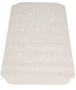 Betz Tapis de douche antidérapant en caoutchouc naturel CAIRO taille 40x70 cm couleur: blanc
