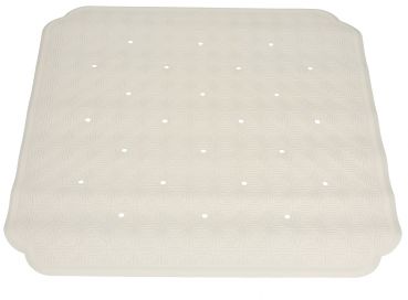 Betz Non-slip Natural Rubber Shower Tub Mat CAIRO with suction cups Colour: white in 53x53 cm