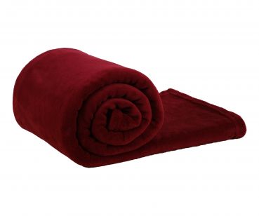 Betz 1 coperta ROMANIA 140x190 cm o 1 cuscino imbottito ROMANIA disponibile in diverse misure: 36x36 cm /25x50 cm/ 20x40 cm Colore rosso scuro