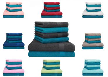 Betz lot de 6 serviettes PALERMO set de 2 draps de bain 4 serviettes de toilette 100% coton
