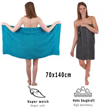 Betz lot de 6 serviettes PALERMO set de 2 draps de bain 4 serviettes de toilette 100% coton