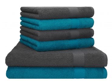 Betz 6 Piece Towel Set PALERMO 100% Cotton 2 bath towels 4 towels