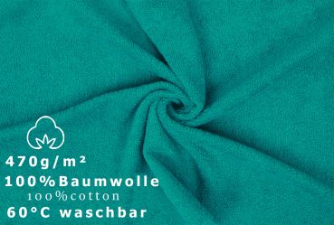 Betz 3-tlg. XXL Saunatuch Set PREMIUM 100%Baumwolle 1 Saunatuch 2 Handtücher Farbe smaragdgrün