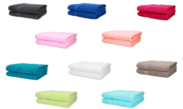 Betz Lot de 2 Serviettes de bain XXL PALERMO 100% coton 100x200 cm