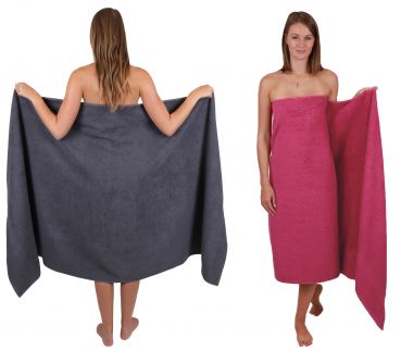 Betz XXL 2 Piece  Bath Towel Set PALERMO 100% Cotton Size 100x200 cm