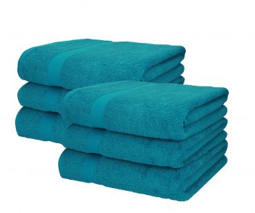 Betz XXL 6 Piece  Bath Towel Set PALERMO 100% Cotton Size 100x200 cm colour teal