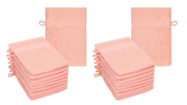 Betz Paquete de 20 manoplas de baño PALERMO 100% algodón tamaño 16x21 cm colore albaricoque