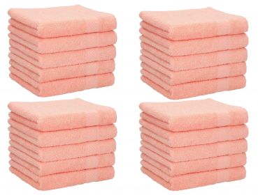 Betz Lot de 20 serviettes débarbouillettes PALERMO taille: 30x30 cm couleur abricot