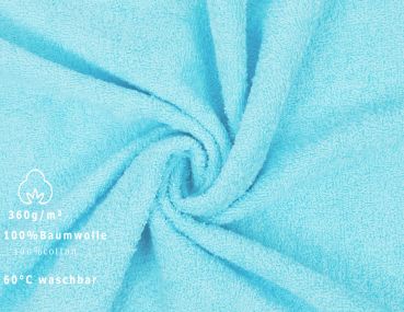 Betz 20 Piece Face Cloth Set PALERMO 100% Cotton  Size: 30 x 30 cm colour turquoise