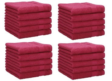 Betz paquete de 20 toallas faciales PALERMO tamaño 30x30cm 100% algodón colore rojo arándano agrio