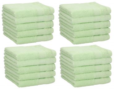 Betz paquete de 20 toallas faciales PALERMO tamaño 30x30cm 100% algodón colore verde