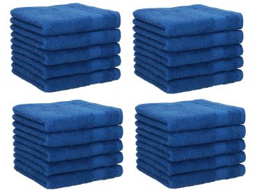 Betz Lot de 20 serviettes débarbouillettes PALERMO taille: 30x30 cm couleur bleu