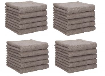 Betz paquete de 20 toallas faciales PALERMO tamaño 30x30cm 100% algodón colore gris piedra