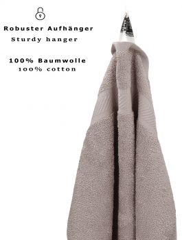 Betz 20 Lavette salvietta asciugamano per il bidet Palermo 100 % cotone misure 30 x 30 cm  colore grigio pietra