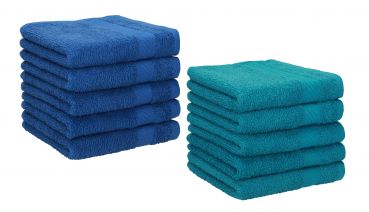 Betz 10 Lavette salvietta asciugamano per il bidet Palermo 100 % cotone misure 30 x 30 cm blu - petrolio