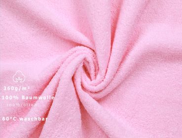 Betz Lot de 20 serviettes d'invité PALERMO 100% coton taille 30x50 cm couleur rose