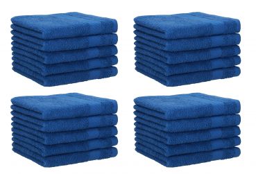 Betz paquete de 20 toallas de tocador PALERMO tamaño 30x50cm 100% algodón color azul