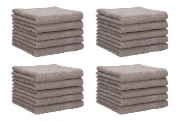 Betz 20 Piece Guest Towel Set PALERMO 100% Cotton  Size: 30 x 50 cm colour stone