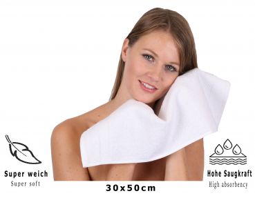 Betz 20 asciugamani per ospiti Palermo 100 % cotone misure 30 x 50 cm  colore bianco