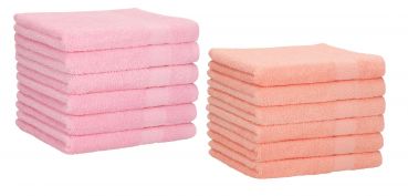 Betz 12 Piece Guest Towel Set PALERMO 100% Cotton 12 Guest Towels Size: 30 x 50 cm Colour: rose & apricot
