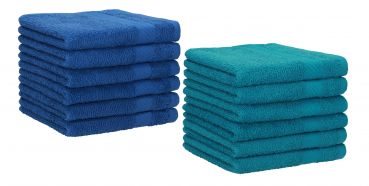 Betz 12 asciugamani per ospiti PALERMO 100 % cotone misure 30x50 cm blu e petrolio