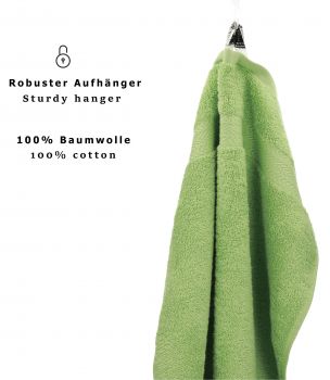 Betz 3-tlg. XXL Saunatuch Set PREMIUM 100%Baumwolle 1 Saunatuch 2 Handtücher  Farbe apfelgrün