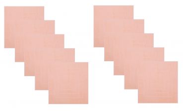 Betz Lot de 10 tapis de bain PALERMO qualité 680 g/m² 100% coton taille 60 x 60 cm couleur abricot