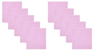 Betz 10 piezas Alfombrilla Alfombra de baño PALERMO 100% algodón calidad 680 g/m² tamaño 60x60cm colore rosa