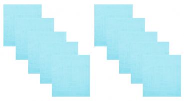 Betz Lot de 10 tapis de bain PALERMO qualité 680 g/m² 100% coton taille 60 x 60 cm couleur turquoise
