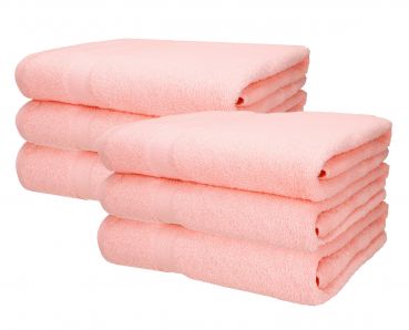 Betz Paquete de 6 toallas de sauna PALERMO 100% algodón tamaño 80x200 cm colores albaricoque
