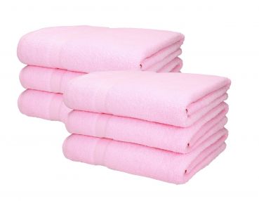 Betz Paquete de 6 toallas de sauna PALERMO 100% algodón tamaño 80x200 cm colores rosa